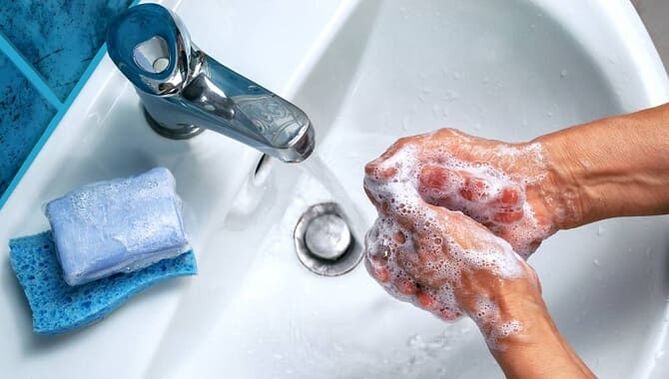 lavado de mans de parasitos